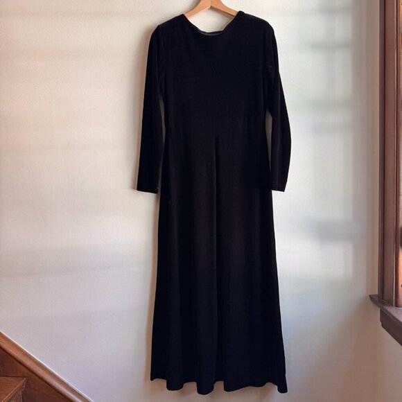 Ronni Nicole Dresses & Skirts - Vintage Ronni Nicole Black Velvet Maxi Dress Long Sleeve Size 8 Whimsigoth Fall